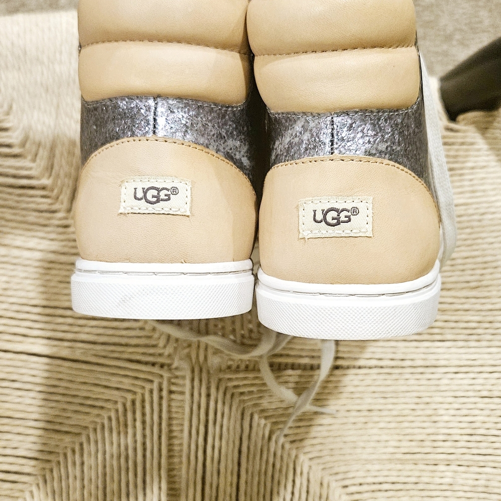 UGG Beige and Silver Sneakers